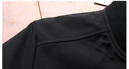 Stevvex Spring Men's Classic Jacket black lightweight coat close-up of shoulder seam on Tampa Home & Garden Store