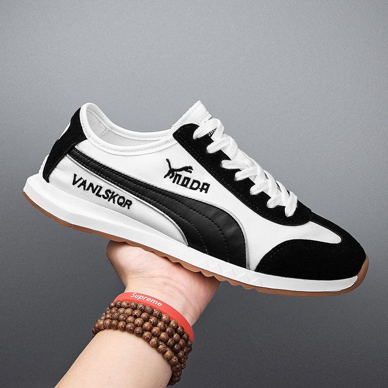 Stevvex men's sneakers white/black mesh upper with gum sole on Tampa Home & Garden Store