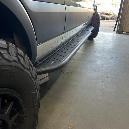 Mercedes Sprinter Rockbody side steps in black textured metal avatar offroad on Tampa Home & Garden Store