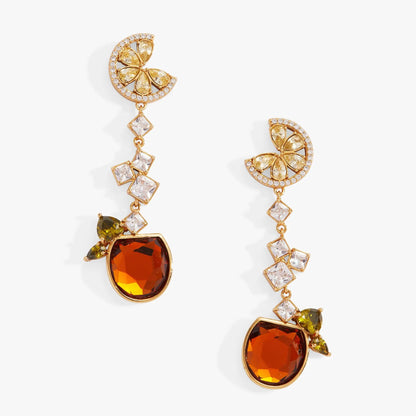 Spritz O Clock Lemon Wedge Statement Earrings