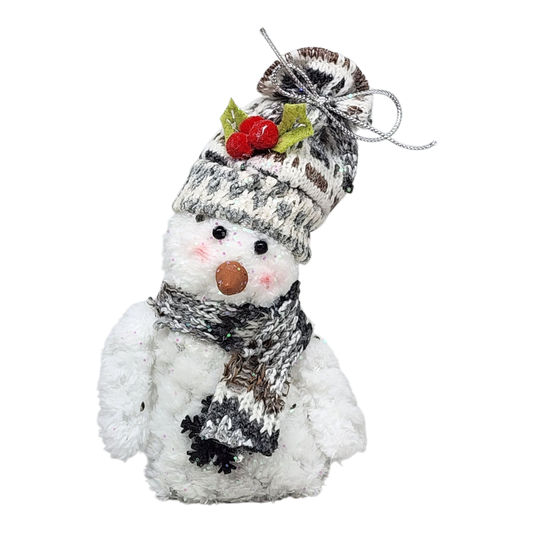 Charming Plush Snowman Ornament - - Tampa Home & Garden Store
