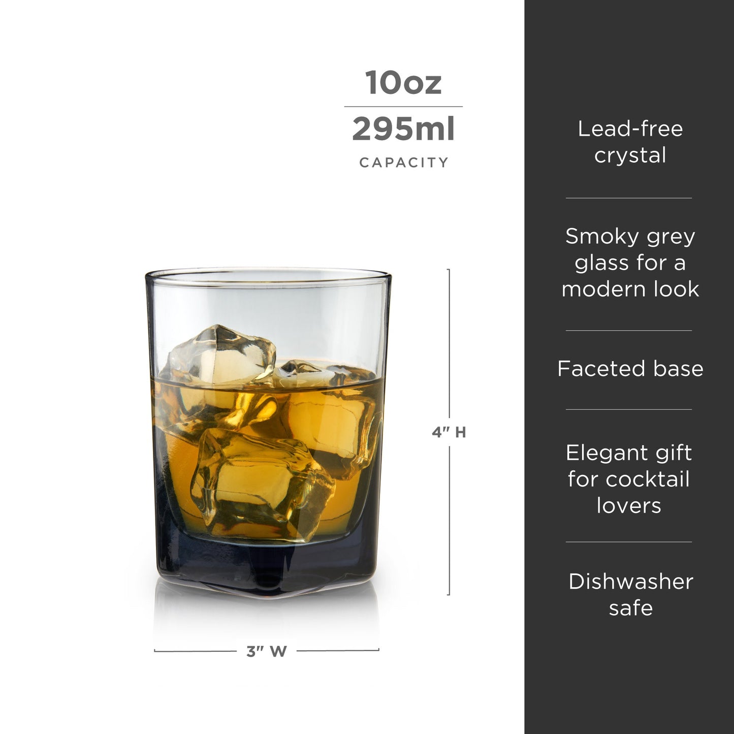Hexagonal Crystal Double Old Fashioned Glass Set