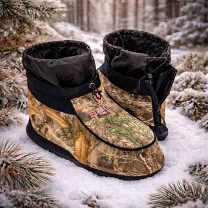 Heater Body Suit camo boot covers pair with black cuffs, windproof waterproof by Killz Products on Tampa Home & Garden Store