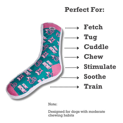 Chaussette en peluche couineuse pour chien – Motif écureuil Whimsy Wonders