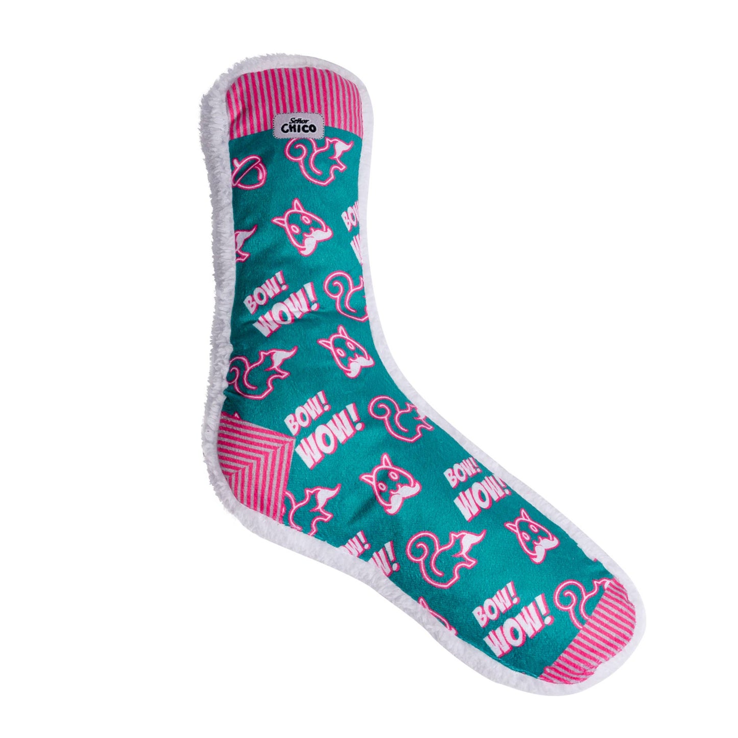 Chaussette en peluche couineuse pour chien – Motif écureuil Whimsy Wonders