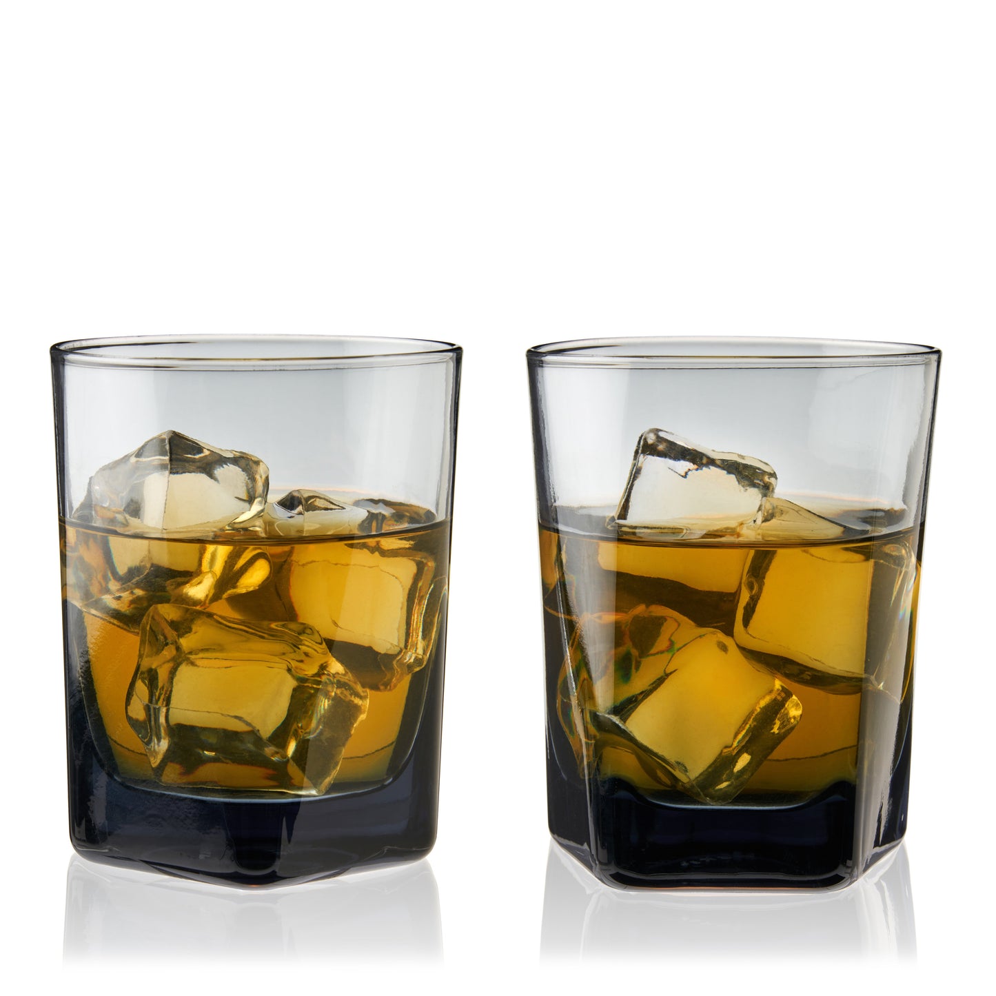 Hexagonal Crystal Double Old Fashioned Glass Set