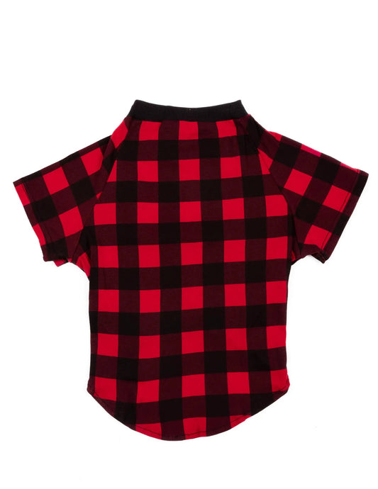 Big Dog cotton black and red plaid dog pajamas with short sleeves on Tampa Home & Garden Store