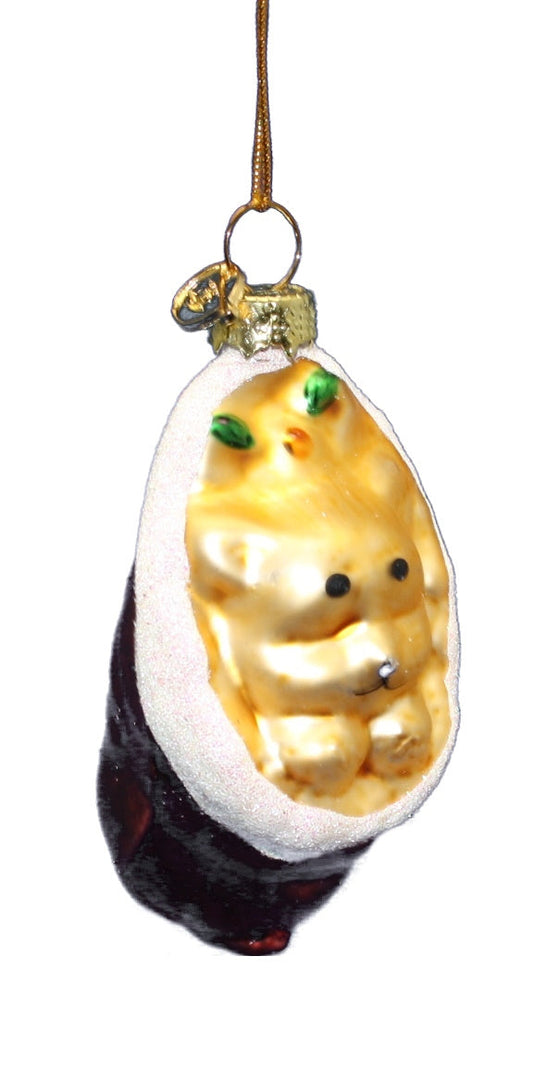 3 Inch Boxed Glass Ornament - Teddy in a Bag - Tampa Home & Garden Store