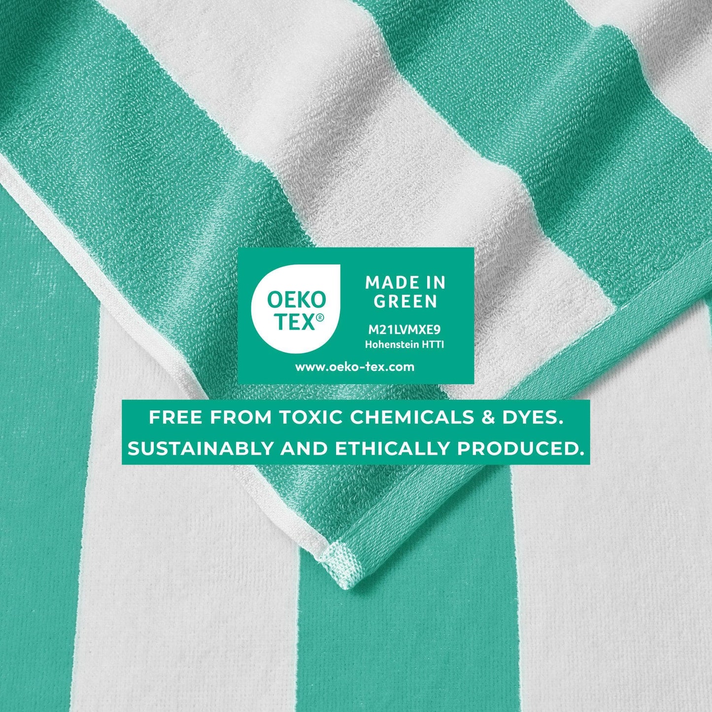 Cotton And Velour Cabana Stripe Beach Towel