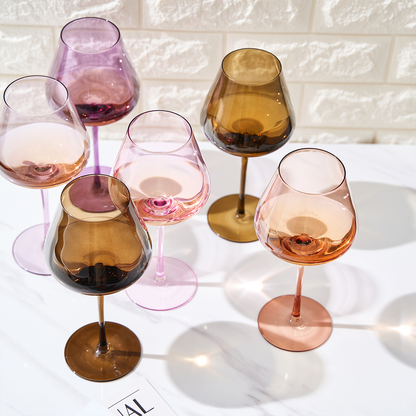 Stagioni Stemmed Wine Glasses and Fall Leaves