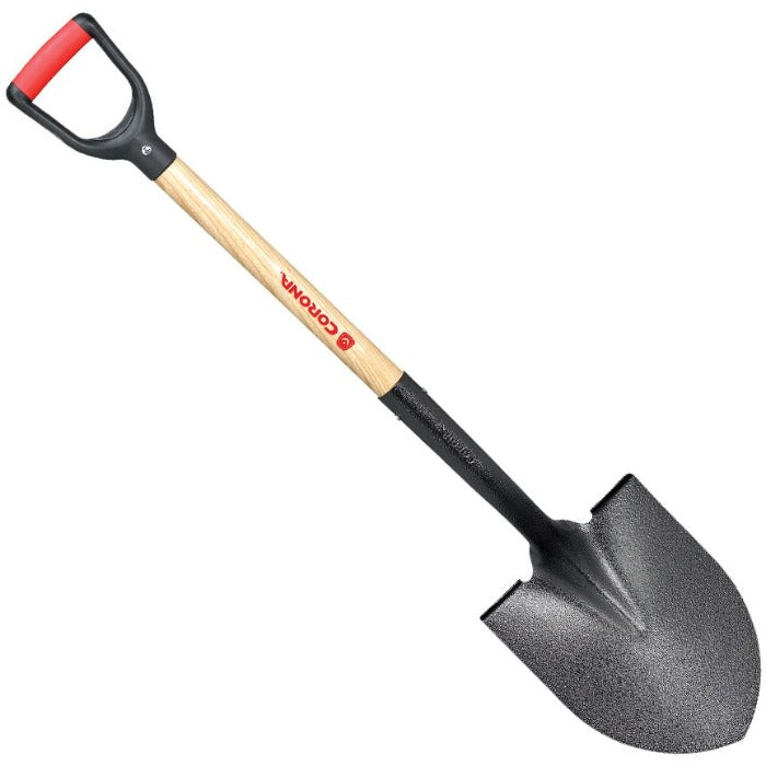 Corona DIY Shovel 30 in open-back with wooden handle and red D-handle black blade on Tampa Home & Garden Store