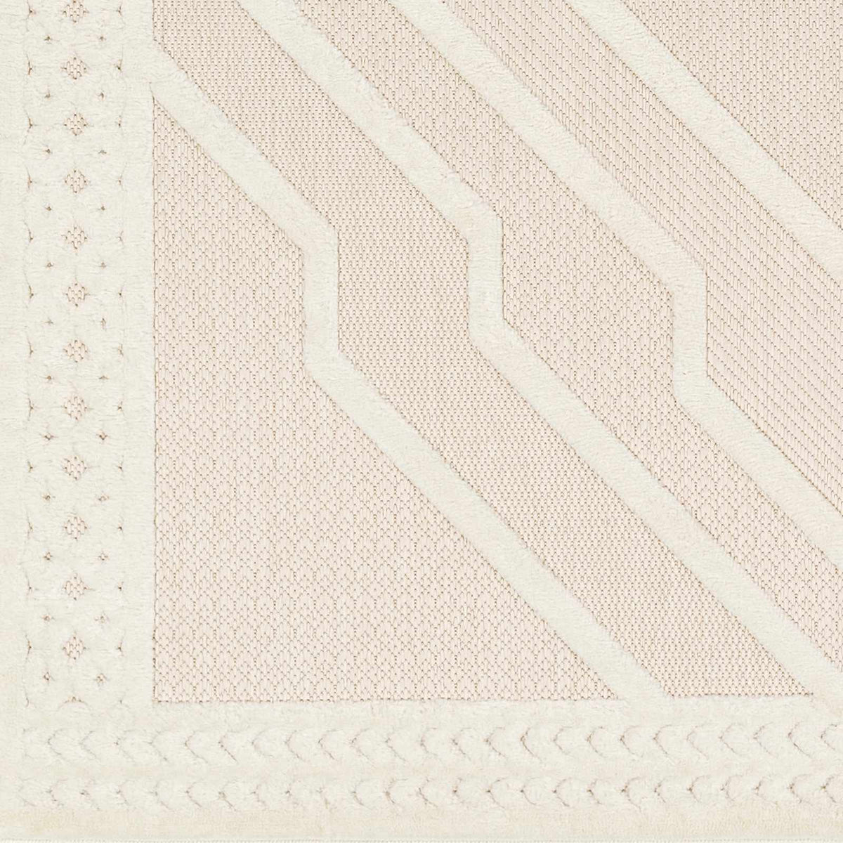 Anja Cream Outdoor Rug by Boutique Rugs, cream geometric pattern, outdoor use on Tampa Home & Garden Store