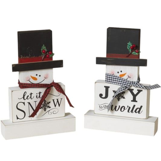 Snowman Block Decor - - Tampa Home & Garden Store