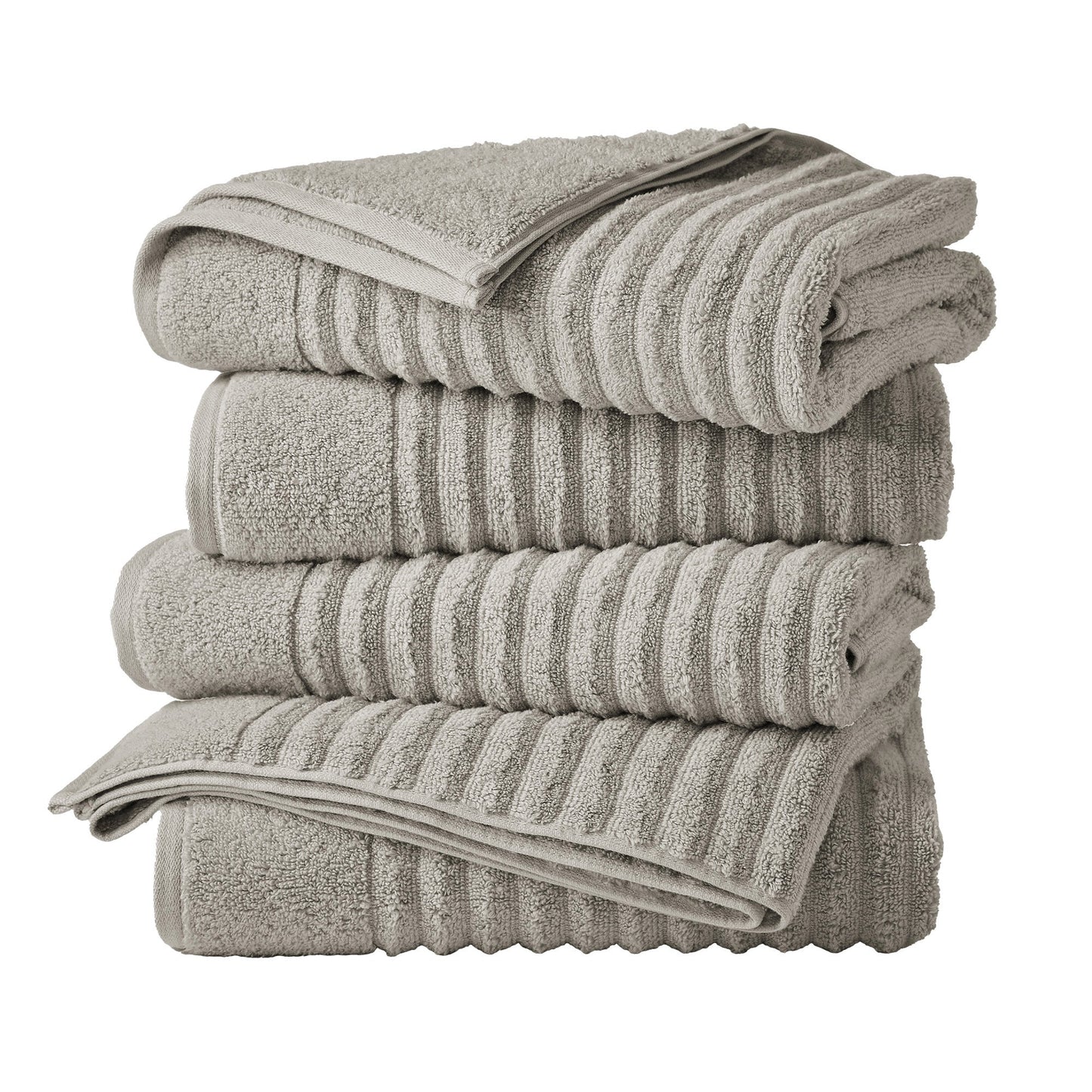 Luxury Combed Cotton and Ribbed Bath Towels