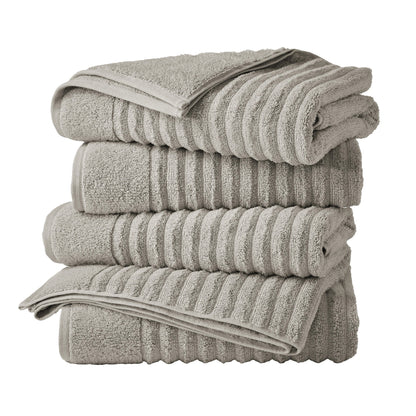 Luxury Combed Cotton and Ribbed Bath Towels