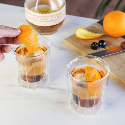 Double Walled Rock Glasses Set Of Two Clear