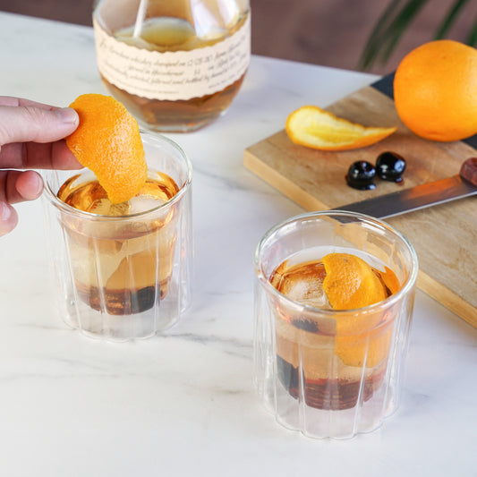 Double Walled Rock Glasses Set Of Two Clear