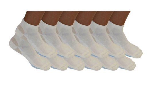 Socks Spun Bamboo High Performance Anklet Bamboo Viscose, natural with blue pad, 12-pack on Tampa Home & Garden Store
