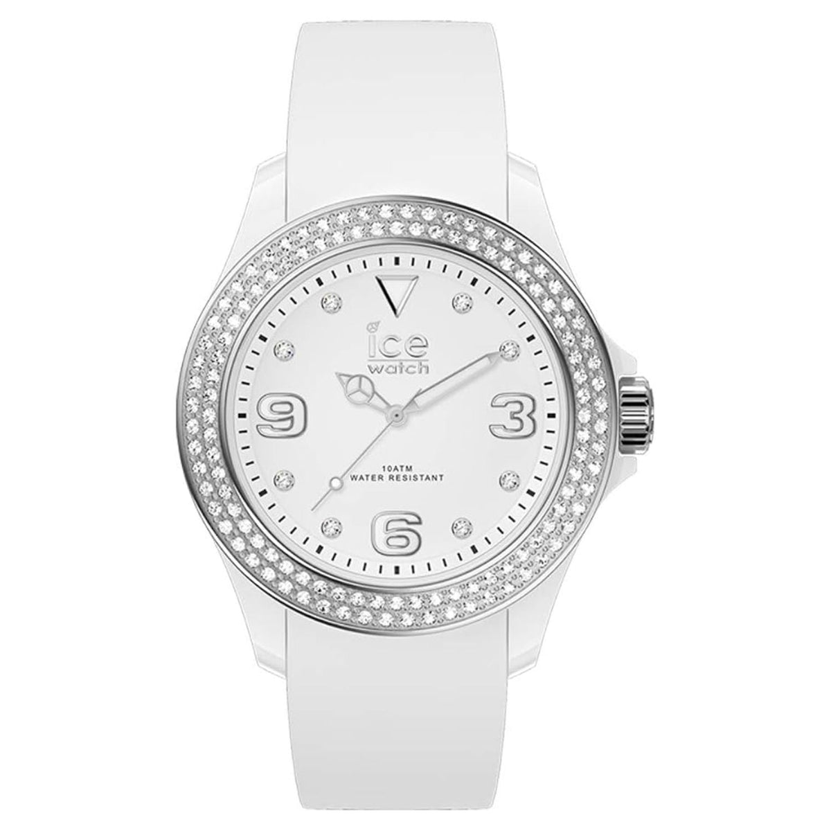 Ice watch Women's Stone Tycoon, white dial with crystal bezel, white strap by Bids.com on Tampa Home & Garden Store