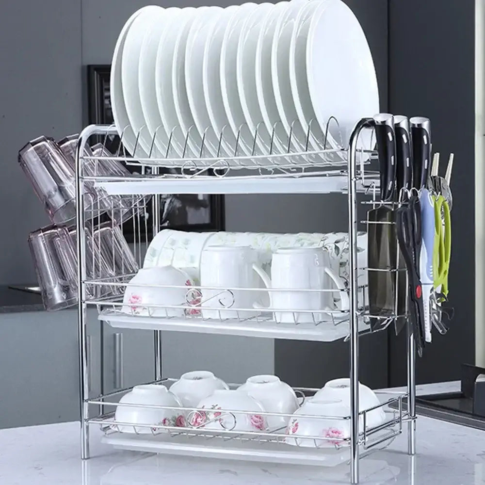 3 Tier Kitchen Drying Rack and Drain Board