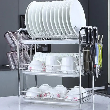 3 Tier Kitchen Drying Rack and Drain Board