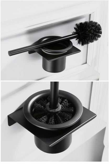 Wall mounted stainless steel toilet brush holder Stevvex, black finish, model ST50DE5821QPT on Tampa Home & Garden Store