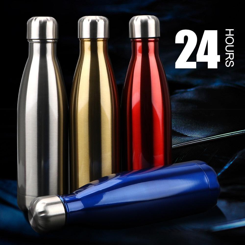 Stainless steel water bottle set, BPA-free double-wall insulated, 500ml multicolor 4-pack on Tampa Home & Garden Store