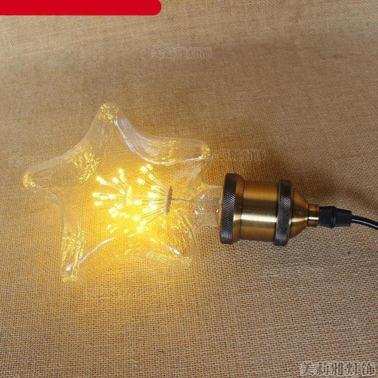 Star shape LED Edison lamp by Stevvex dimmable warm amber glow clear glass bulb on Tampa Home & Garden Store