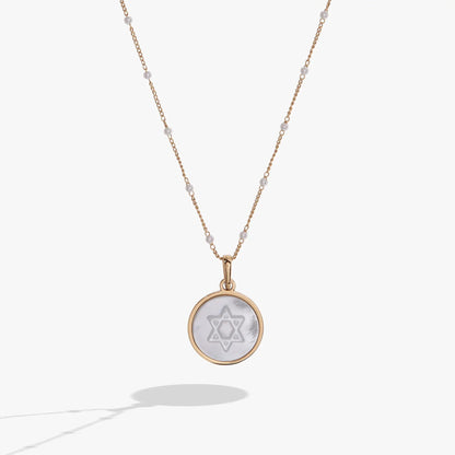 ALEX AND ANI Divine Guides Star of David pendant necklace with round pendant on Tampa Home & Garden Store