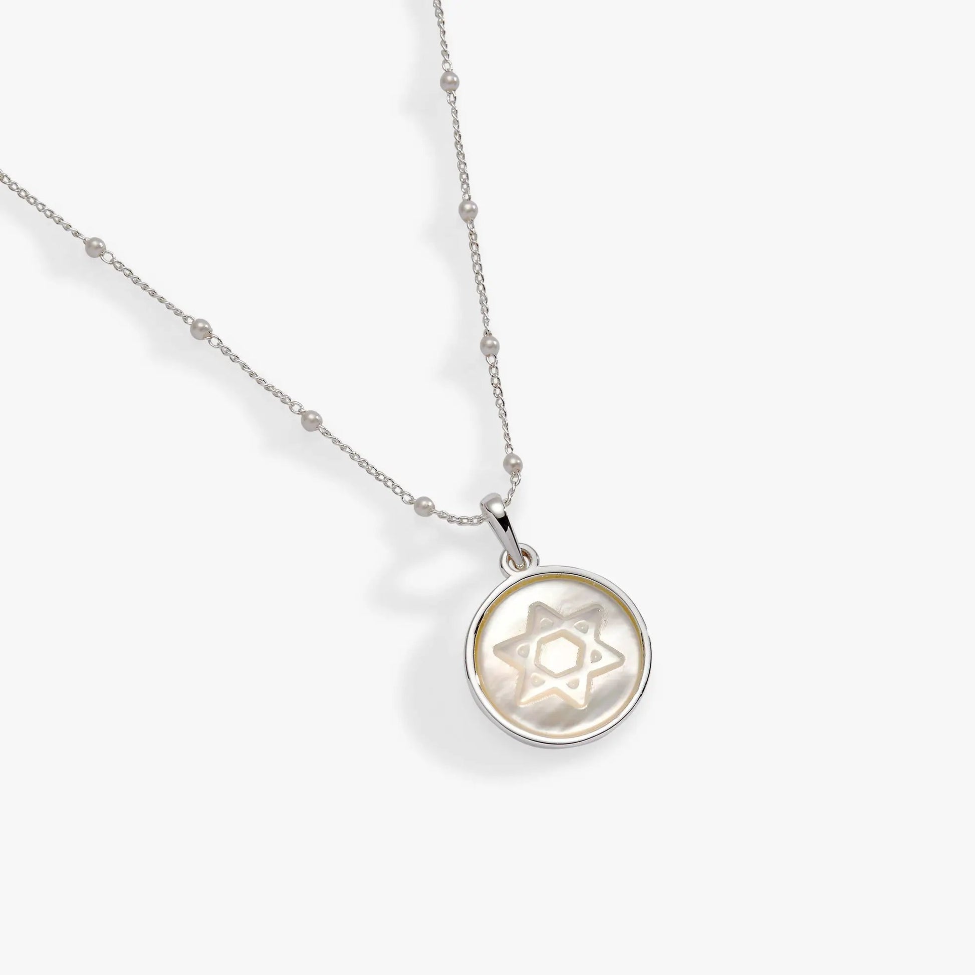 Divine Guides Star of David pendant necklace on silver chain with pearl beads by ALEX AND ANI on Tampa Home & Garden Store