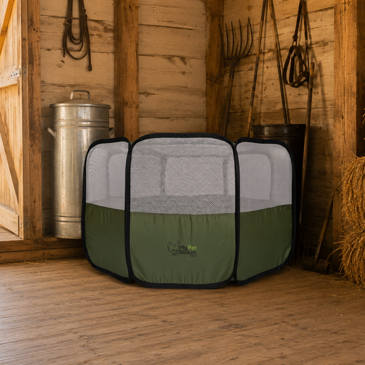 Hen Pen Starter Pop-Up Chick Brooder green with mesh panels by My Pet Chicken on Tampa Home & Garden Store