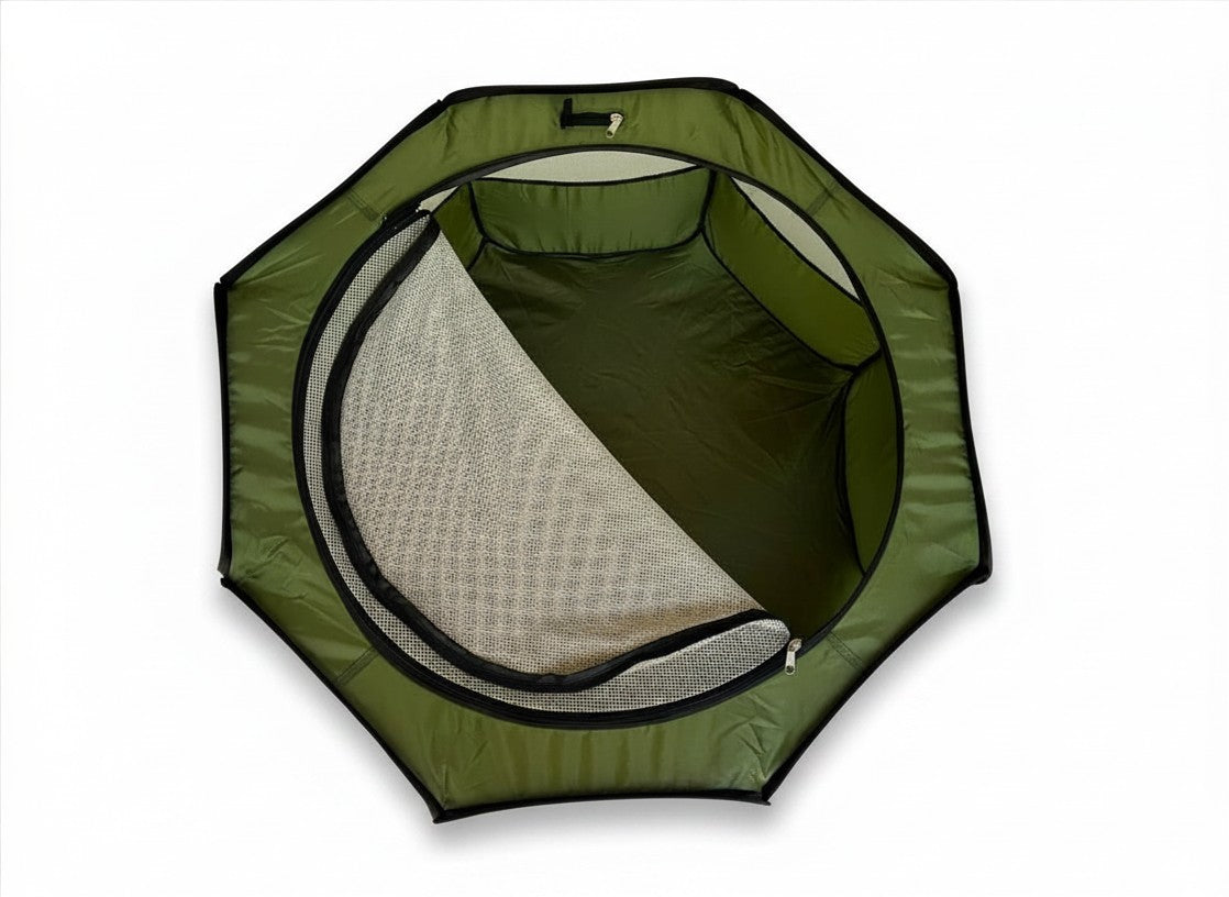 Hen Pen Starter Pop-Up Chick Brooder by My Pet Chicken, green chick enclosure with mesh zipper on Tampa Home & Garden Store