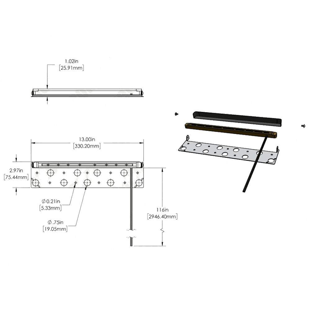 Luces LED para escalones de muro de contención de bajo voltaje STB06 de 3 W, iluminación para pavimentos de paisaje duro