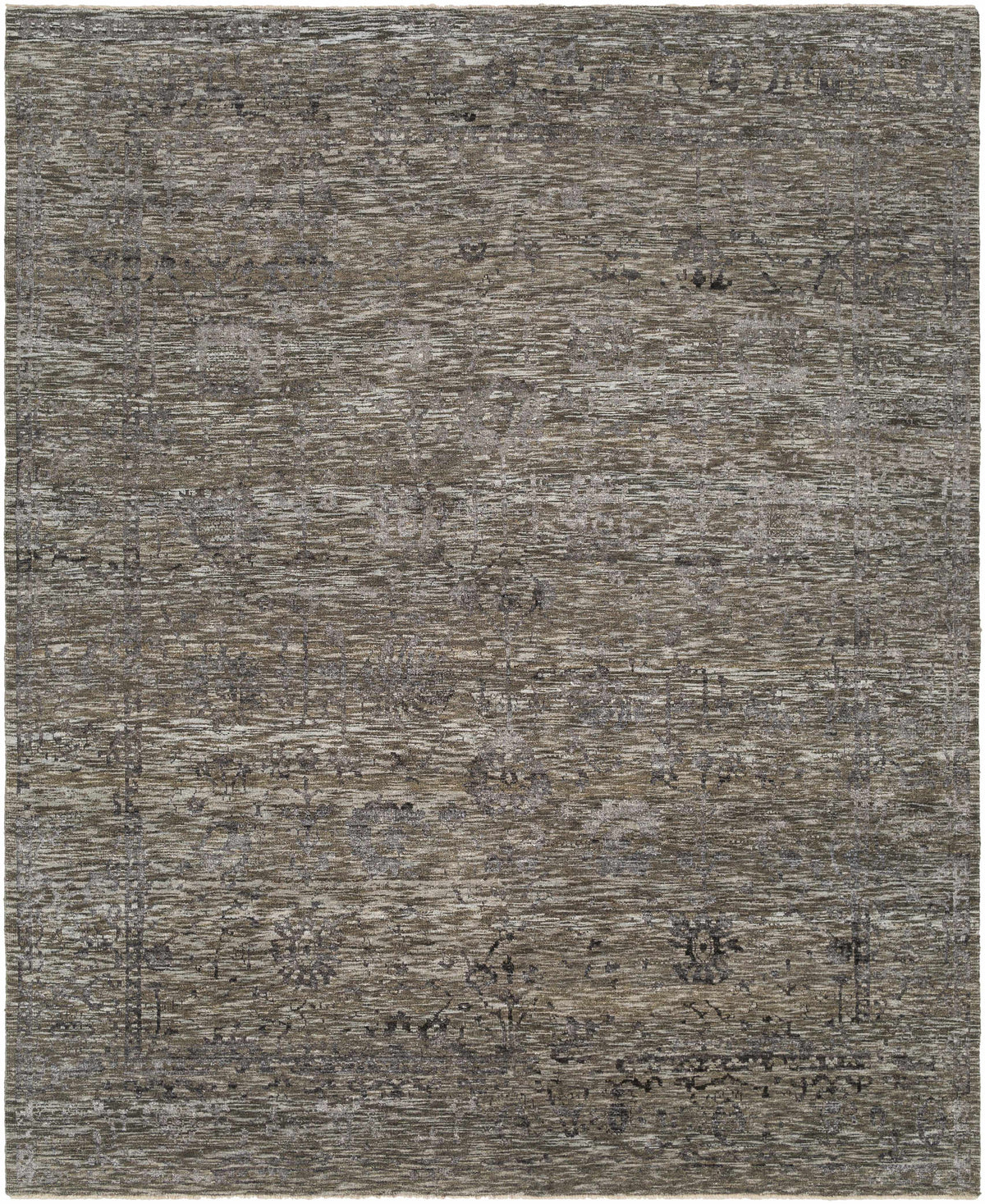Gray Akos area rug by Boutique Rugs with distressed gray pattern on Tampa Home & Garden Store