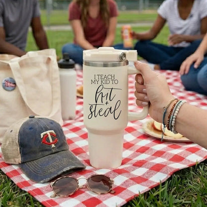 Hit and Steal 40oz Tumbler for Baseball Moms