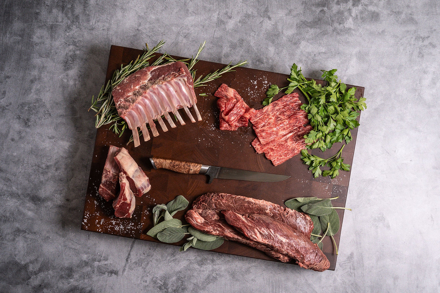 6 inch boning knife STEELPORT Knife Co kitchen knife with wooden handle on cutting board on Tampa Home & Garden Store