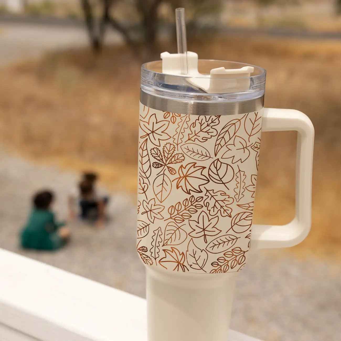 Timeless Fall 40oz Tumbler Cozy Leaf Design