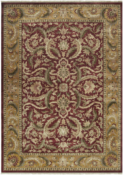 Steuben Premium Wool Area Rug burgundy with ornate floral pattern, Boutique Rugs on Tampa Home & Garden Store
