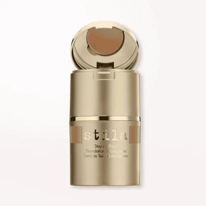 Stila Stay All Day Foundation & Concealer gold bottle with reflective cap on Tampa Home & Garden Store