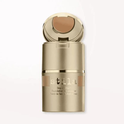 Stila Stay All Day Foundation & Concealer bottle in gold with open cap design on Tampa Home & Garden Store