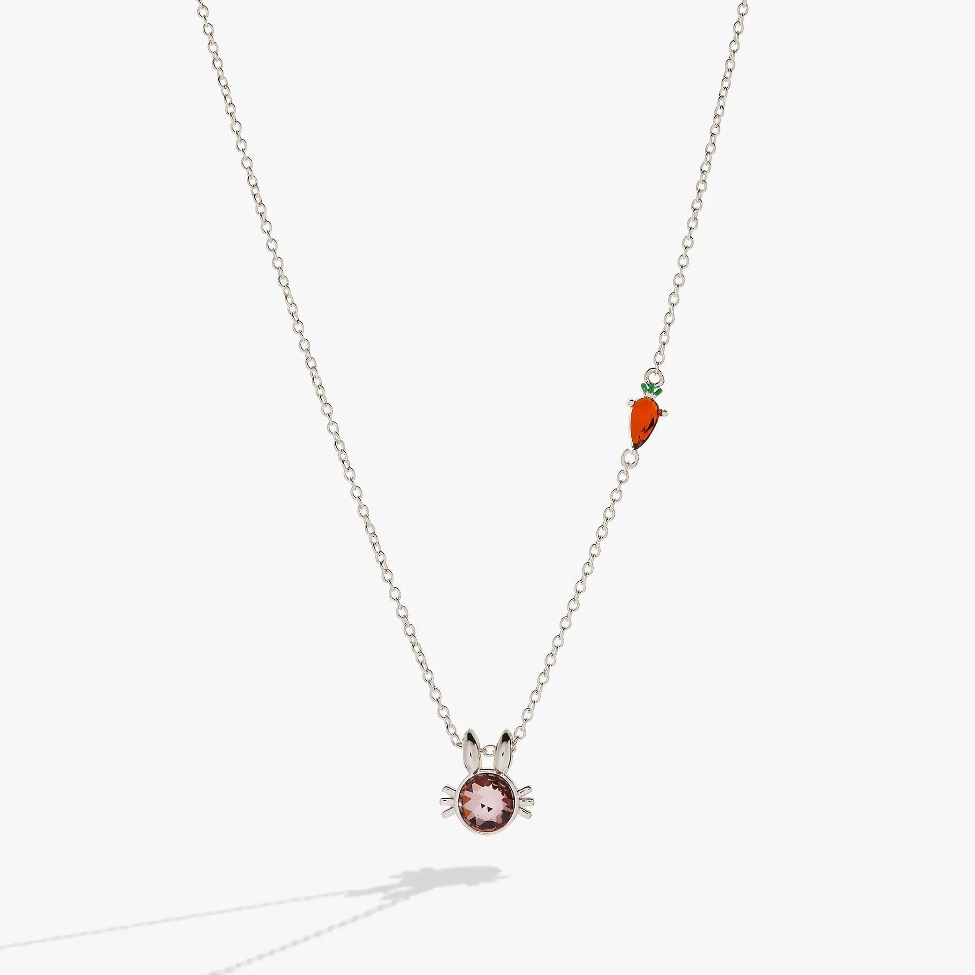 Crystal Bunny Pendant Necklace by Alex and Ani with orange crystal centerpiece on Tampa Home & Garden Store