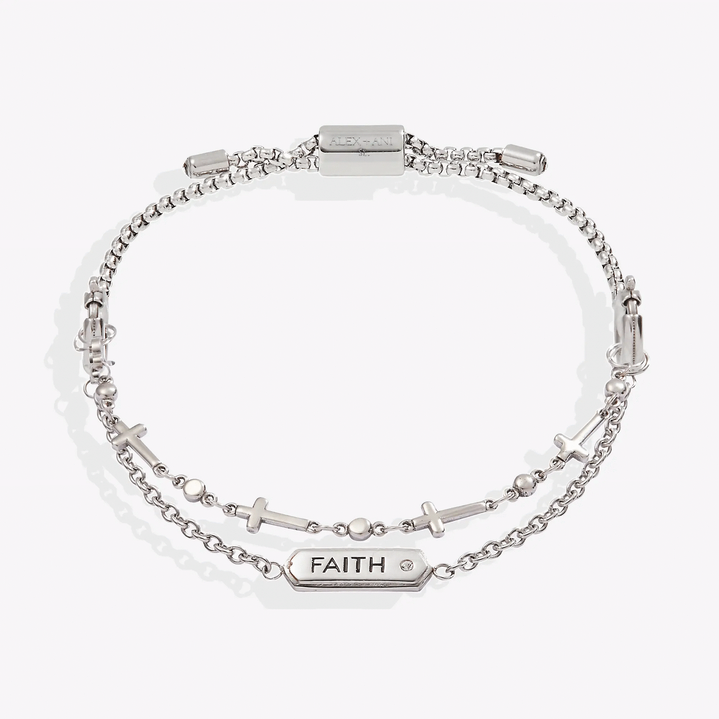 Faith Stranded Bracelet Set with Cross Charms