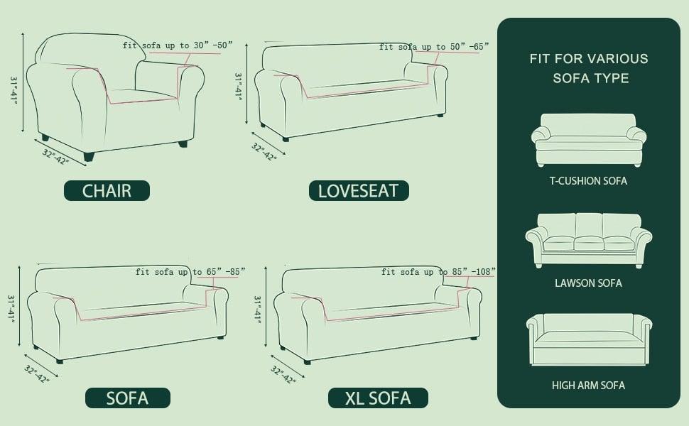 Stevvex stretch armchair slipcover; protector for chair, loveseat, sofa, XL sofa (4 sizes) on Tampa Home & Garden Store