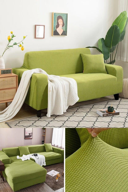 Stevvex stretch armchair slipcover lime green washable water resistant couch cover on Tampa Home & Garden Store