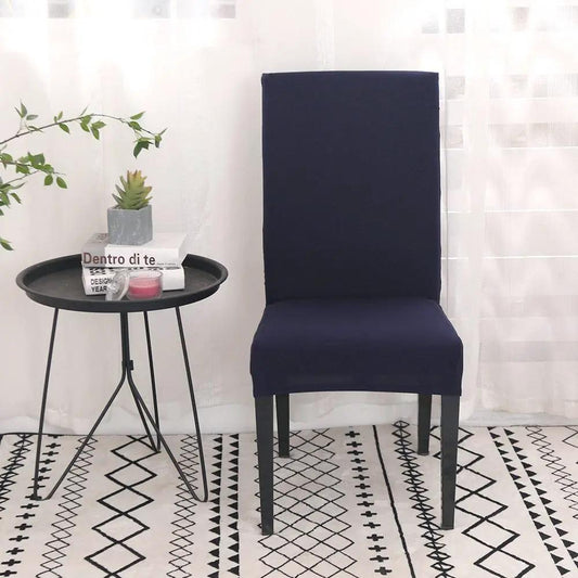 Stevvex navy stretchable chair cover for Parsons dining chair washable and removable on Tampa Home & Garden Store