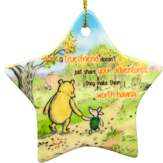 A True Friend Makes Adventures Worthwhile  - Winnie The Pooh Ornament - Tampa Home & Garden Store