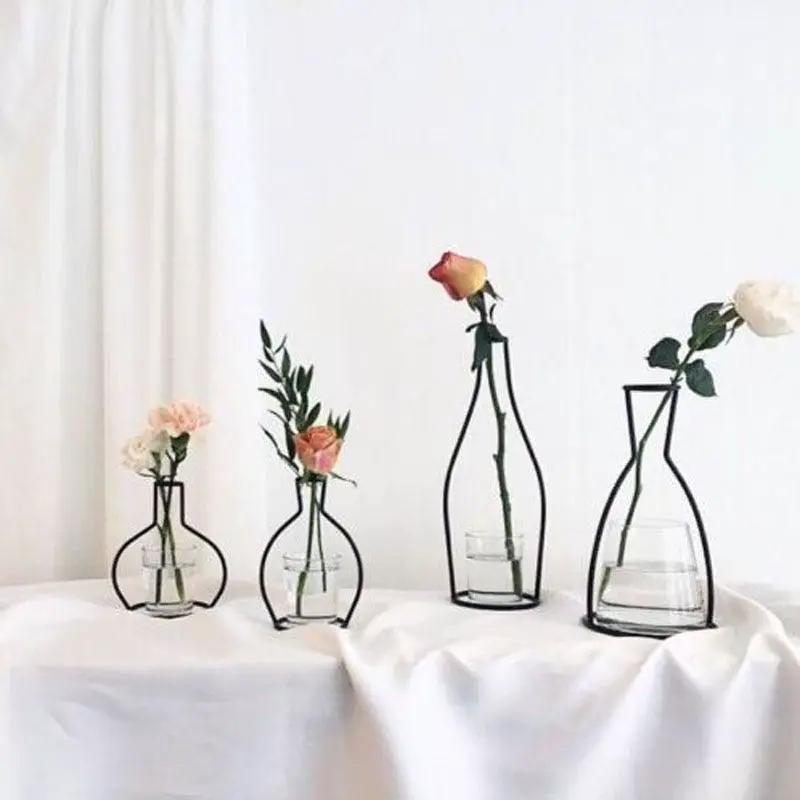 Nordic Style Retro Flower Vase Frame Wall Hanging