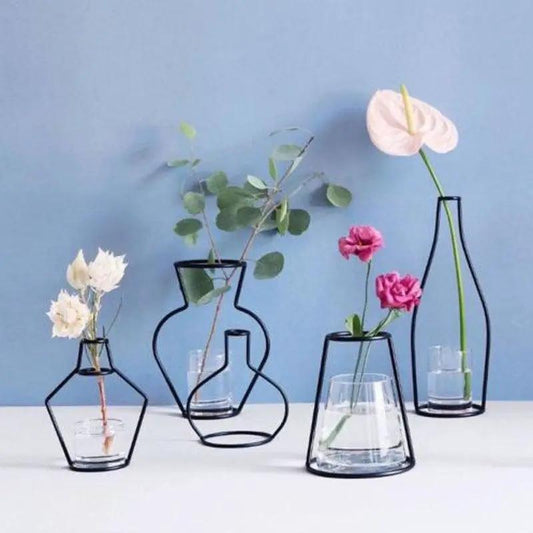 Nordic Style Retro Flower Vase Frame Wall Hanging