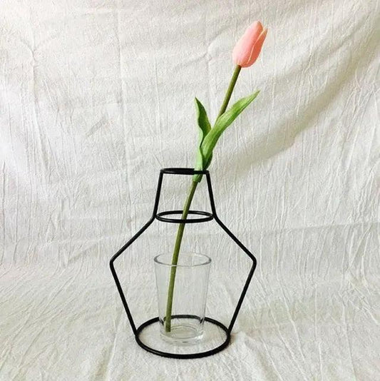 Nordic Style Retro Flower Vase Frame Wall Hanging