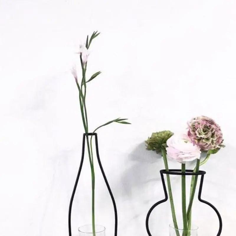 Nordic Style Retro Flower Vase Frame Wall Hanging